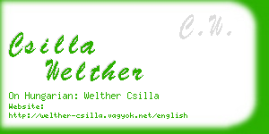 csilla welther business card